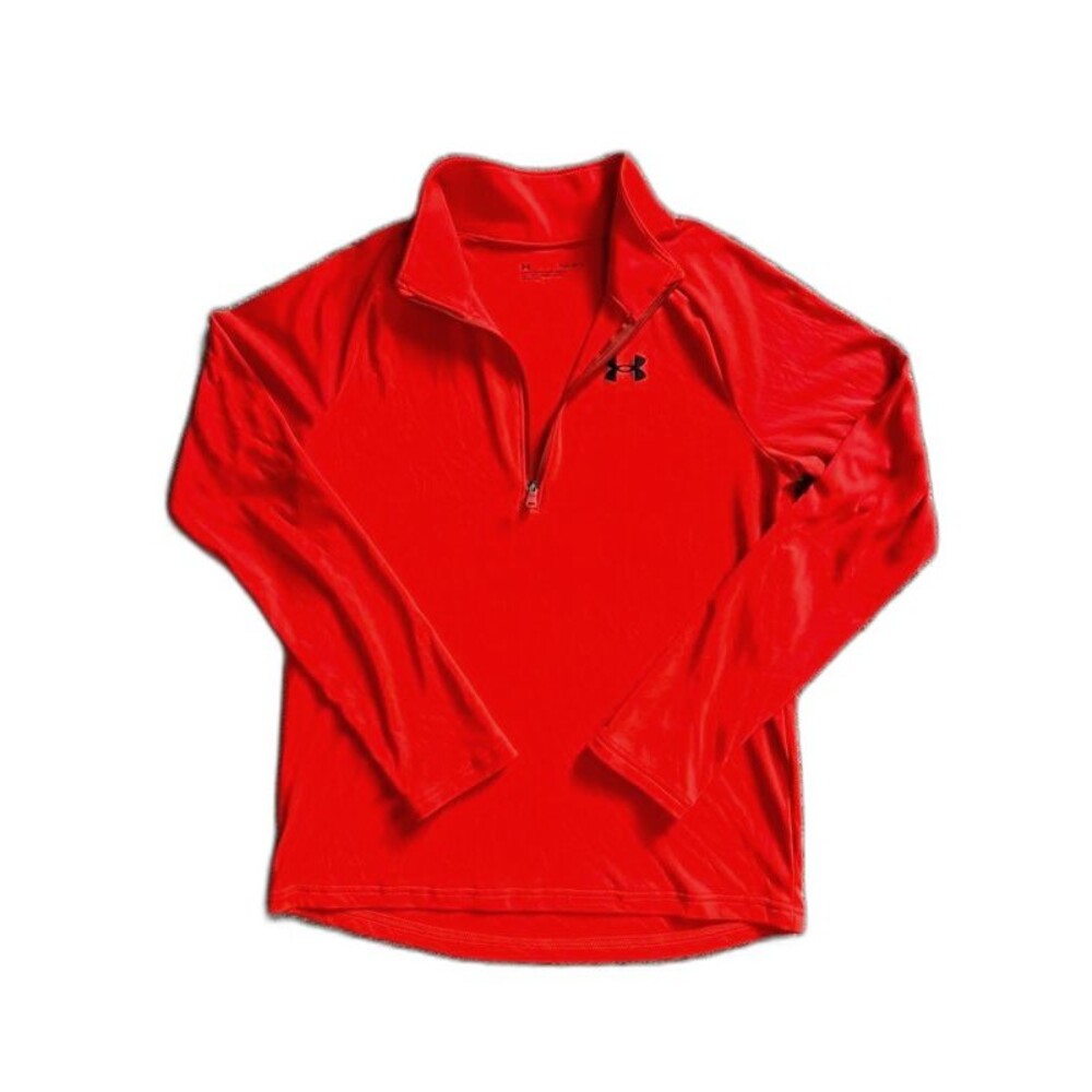 Under Armour Youth Large Hunter Orange 1/4 Zip Pullover Long Sleeve Athletic YLG
